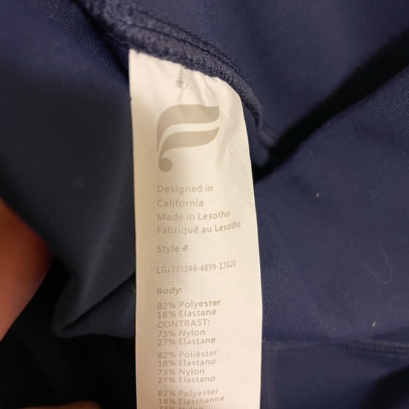 FABLETICS PureLuxe High Waisted 7/8 Navy Blue Leggings - Picture 7 of 7